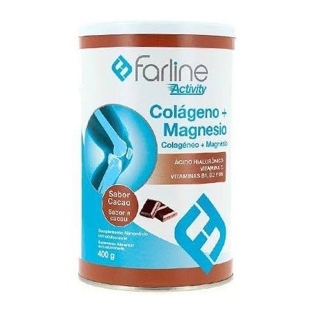 Farline Colágeno + Magnesio + Ac. Hialurónico Sabor Cacao 400gr