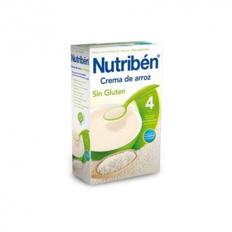 nutriben crema arroz sin gluten 300 gr.
