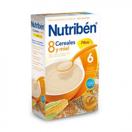 nutriben 8 cereales y miel fibra 600 gr.