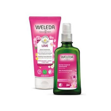 WELEDA PACK ROSA GEL DE DUCHA + ACEITE