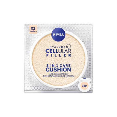 Nivea Hyaluron Cellular Filler 3en1 Cushion Tono Medio