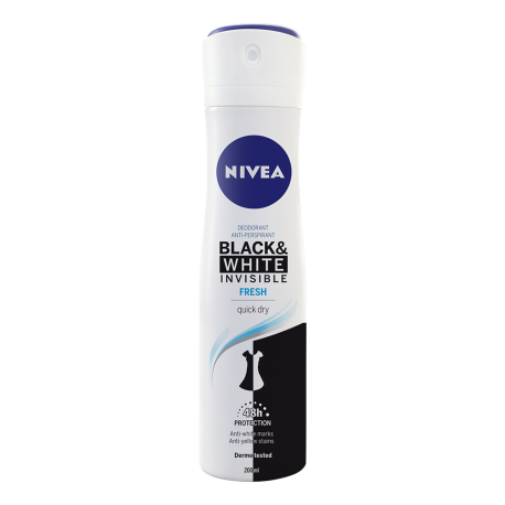 Nivea Black & White Invisible Fresh Spray 200ml