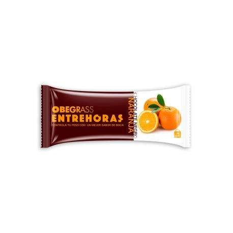 Obegrass Entrehoras Chocolate Negro y Naranja 20 Unds