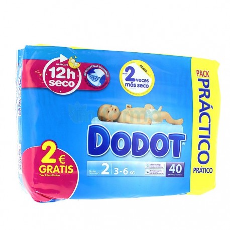 Dodot Pañal T.2 (3-6 Kgs) 40 Unds