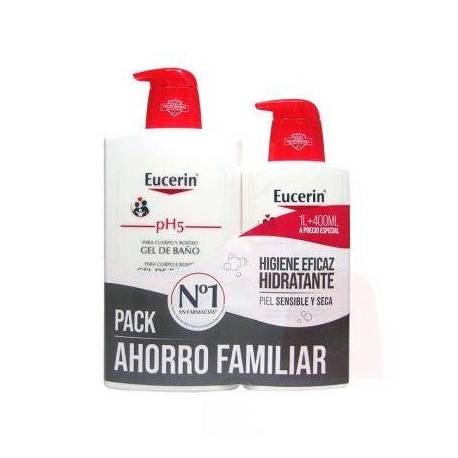 EUCERIN PACK GEL DE BAÑO 400 + 400