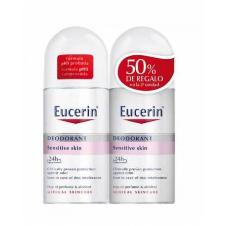  EUCERIN PACK DESODORANTE ROLL ON 24H 50+50ML