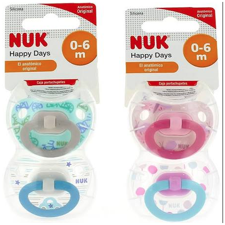 Nuk, Nuk Chupetes Night&Day 0-6 Meses Silicona 2 Unds, Farmacias 1000