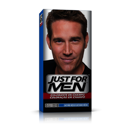 just for men champú colorante castaño medio