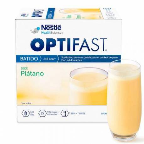 OPTIFAST BATIDO 12 SOBRES 55 G SABOR PLATANO