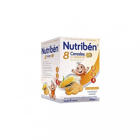 Nutriben Papilla 8 Cereales Toque De Miel Y Galletas Maria Lata