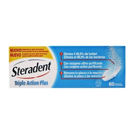 Steradent Triple Acción Plus 60 Tabletas