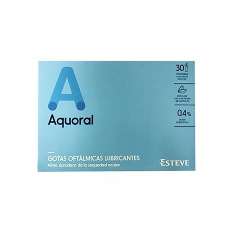 Aquoral Gotas Oftálmicas Lubricantes Estériles 0.5 Ml 30uds