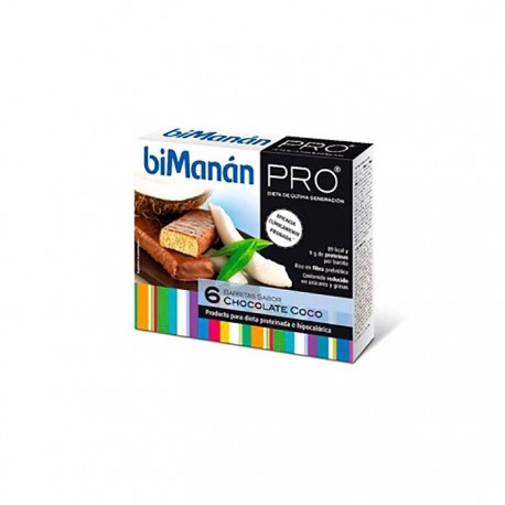 Bimanan Pro Barrita Chocolate Y Coco 6uds