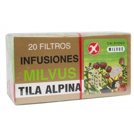 tila alpina sedante milvus 20 filtros