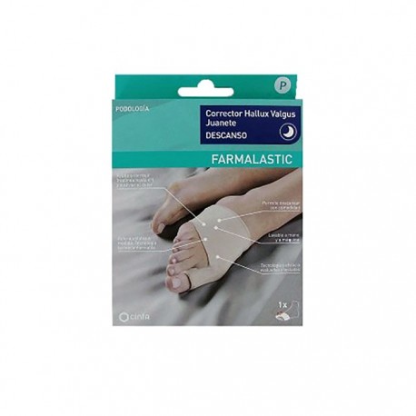 Farmalastic Corrector Hallux Valgus Juanete Descanso Talla P