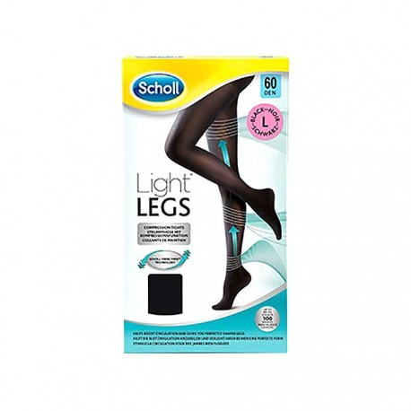 Scholl Light Legs medias de compresión ligera 20DEN color negro Talla L 1ud