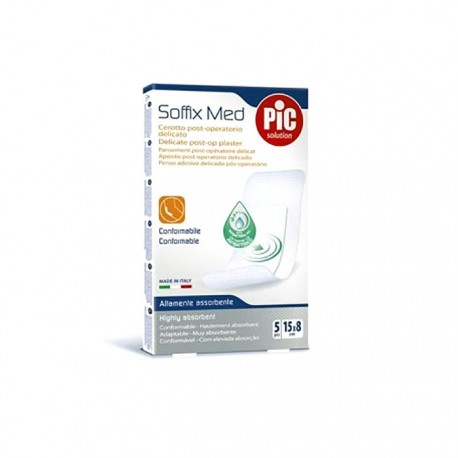 Pic Soffix Med Antibacteriano Post Op Aposito Adhesivo 15 X 8 C