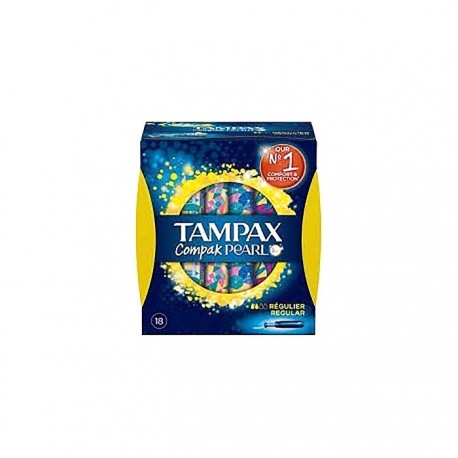 Tampax Compak Pearl Regular algodón 18uds