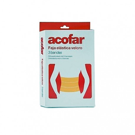 Acofar Faja Elastica Velcro 3 Bandas T3