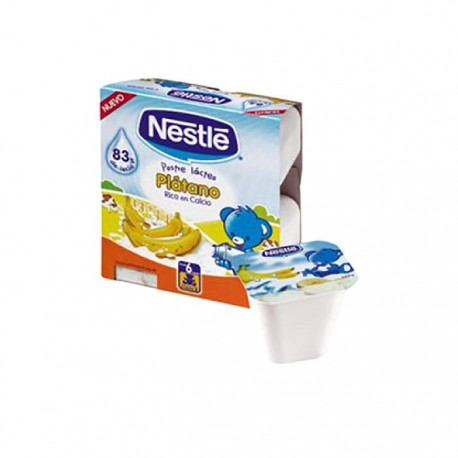 Nestlé postre lácteo plátano 4uds