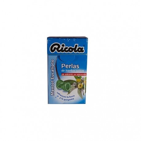 Ricola Eucalyptus perlas sin azúcar 25g