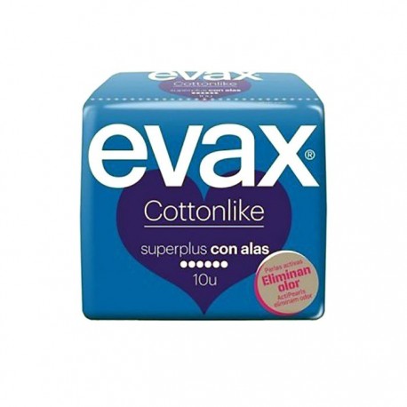 Evax compresas Cottonlike Superplus con alas 10uds