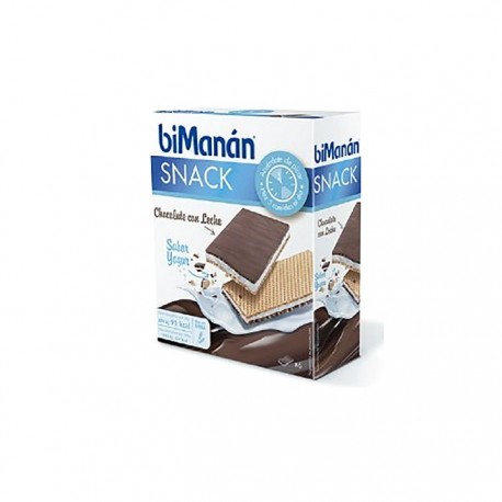 biManán® Snack chocolate con leche sabor yogurt 6uds