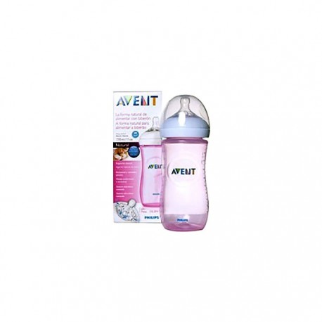 Avent Natural biberón rosa 330ml