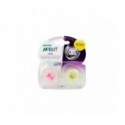 Avent chupete mini silicona 0-2m niña 2uds