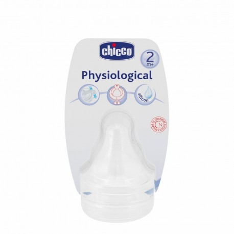 Chicco tetina silicona boca ancha flujo regulable + 2 m