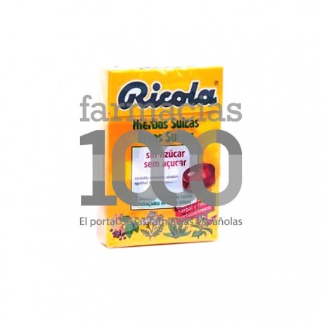 Ricola hierbas suizas caramelos sin azúcar 50g