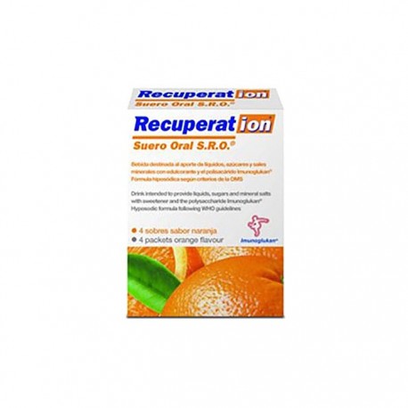 Recuperat-ion S.R.O. suero oral sabor naranja 4 sobres