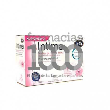 Lutsine E45 Íntima toallitas higiene íntima 16uds