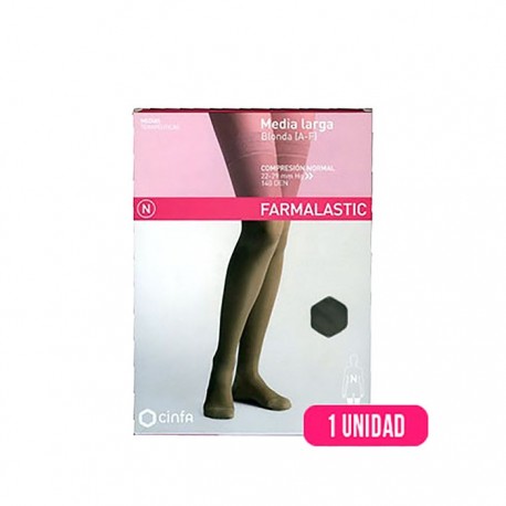 Farmalastic media larga blonda (A-F) comp. normal T-pequeña capuchino 1ud