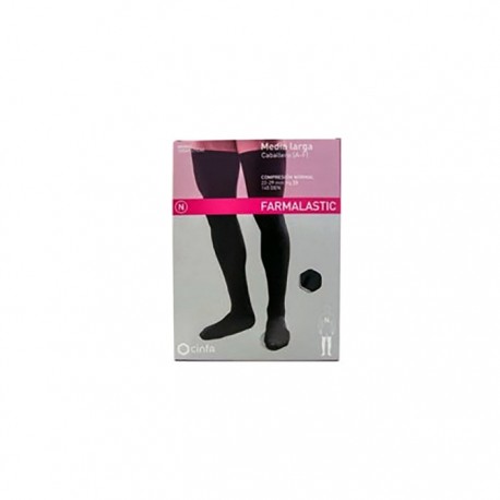 Farmalastic media larga caballero (A-F) comp. normal T-extra grande negro 1ud