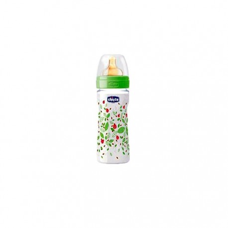 Chicco® biberón plástico tetina caucho flujo regulable 250ml