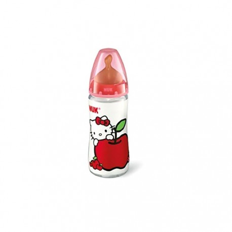 Nuk biberón First Choice Hello Kitty tetina látex talla 1 orificio T-M 300ml