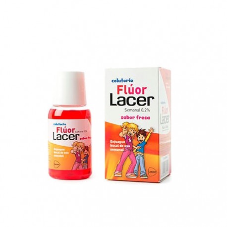 Lacer Flúor colutorio 0,2% sabor fresa 100ml