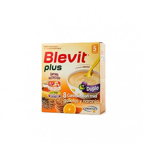 Blevit® 8 cereales con miel, galletas y naranja 600g