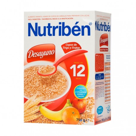 NUTRIBEN DESAYUNO PAPILLA DE TRIGO CON FRUTA 900