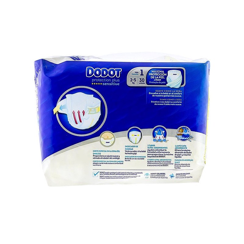 Dodot Protection Plus Sensitive - Pañales, Talla 1 (2 a 5 kg