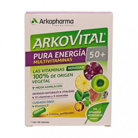 Arkovital Pura Energia Multivitaminas 50+ 60 Capsulas