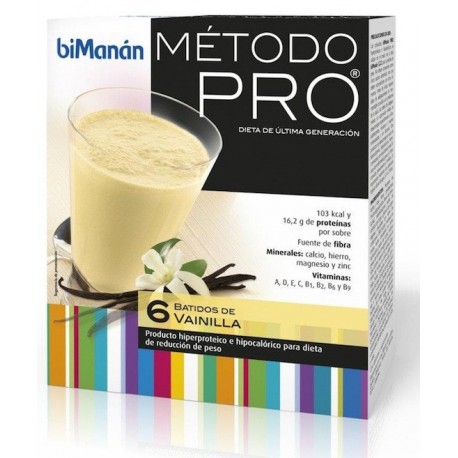 bimanan pro batido de vainilla 6 uds