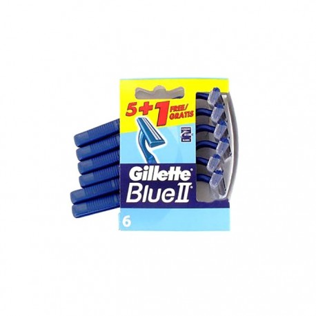 Gillette Blue II hojas 5uds + 1ud gratis