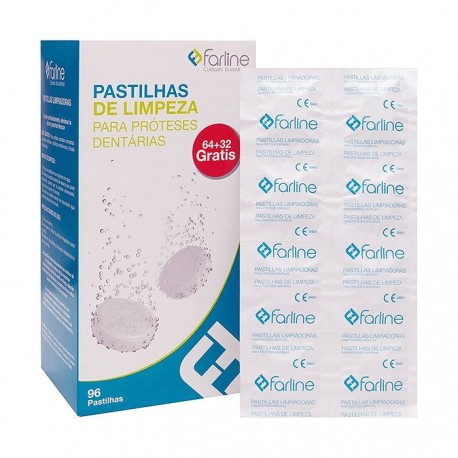 farline pastillas limpiadoras promo 96u