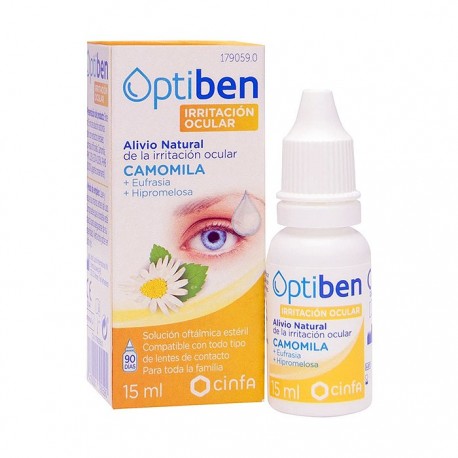 Optiben Ojos Irritados Esteril Sequedad Ocular Frasco 15ml