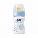 biberón chicco 150ml azul caucho f/n