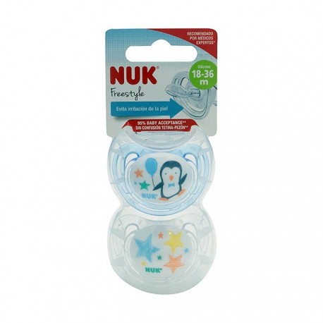 NUK Chupete Freestyle T3 silicona 2uds