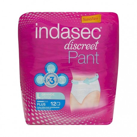 Indasec Discreet Pant Plus Talla Grande 12 Uds