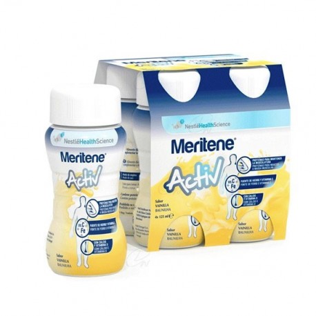 Meritene activ 4 botellas sabor vainilla de 125 ml 